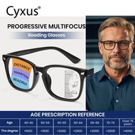 Cyxus 1.00 -4.00 Reading Glasses 40Years+ AntiBlue Light Long Square Frame Unisex 2038