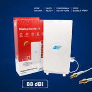 Antena Modem ORBIT MAX 4G LTE Dual TS9 700 - 2600mhz Huawei ZTE In Out Door 88dB Konektor TS9 Oserje