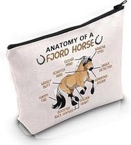 VAMSII Fjord Horse Lover Gift Anatomy of a Fjord Horse Makeup Bag Fjord Lover Cosmetic Bag Fjord Own