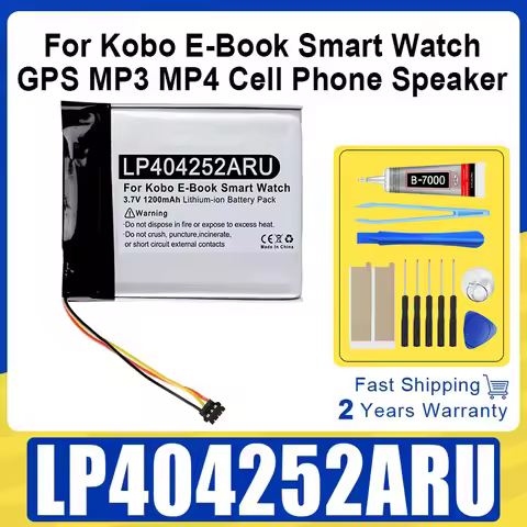 1200mAh Replacement Battery LP404252ARU For Kobo E-Book Smart Watch,GPS,mp3,mp4,cell Phone,speake + 