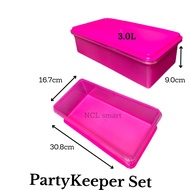Tupperware Party Keeper 3.0L multipurpose vegetable keeper sayur buah-buahan storage Pink Color Read