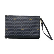 Faure Le Page Clutch Handbag yellow Navy blue Light leather Direct from Japan Secondhand