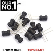 10pcs 6*8MM 0608 I-shape Power Inductor Inductance Copper Coil 2.2UH 3.3UH 4.7UH 10UH 22UH 33UH 47UH