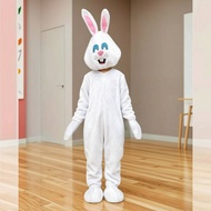 Rabbit Costume with Mask Furry Rabbit Costume Bunny Suit Furry Onesie Full-Body for Children, Easter