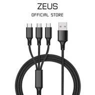 Cable Charger 3 in 1 Mobile Phone For Iphone And Android Length 1.2m