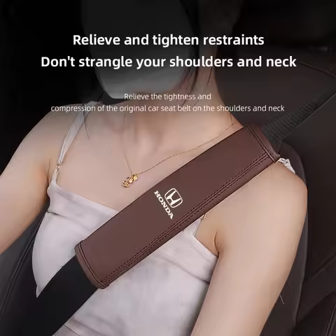 Car Seat Shoulder Belt Cover Protector Pad Auto Accessories For Honda Civic Accord Fit Jazz CRV BRV 
