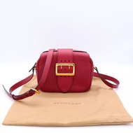 Burberry The Buckle 深紅色 金扣 牛皮 磁吸扣 斜背包