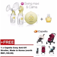 Medela Swing Maxi Breastpump Free Capella Stroller