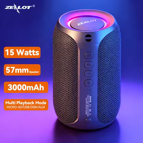 ZEALOT S32 Pro Bluetooth Speaker Wireless Subwoofer TWS Portable Bass Stereo Support USB Micro SD Ca