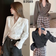 Blazer crop calorine Women's crop Top Korean model