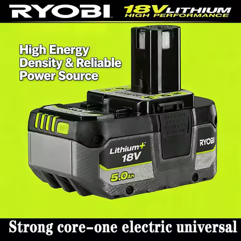 2025 Upgrade RYOBI 18V ONE+ 6.0/8.0Ah Lithium Battery, High Capacity for Maximum Runtime with All ON