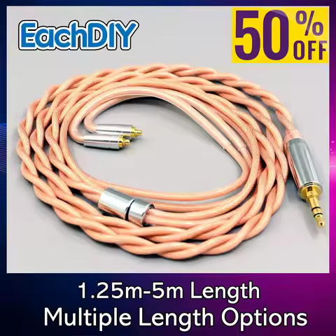 Type6 756 core Shielding 7n Litz OCC Earphone Cable For Sennheiser ie200 IE300 ie600 IE900 2.8mm 797