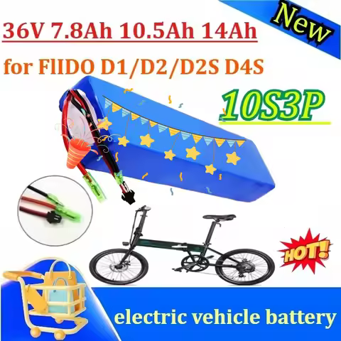 10S3P 36V 7.8Ah 10.5Ah 14Ah Suitable for FIIDO D1/D2/D2S D4S Folding Electric Vehicle Lithium Ion Ba