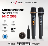 Advance Microphone Double Wireless MIC-206 Batery Recharger Mic 206