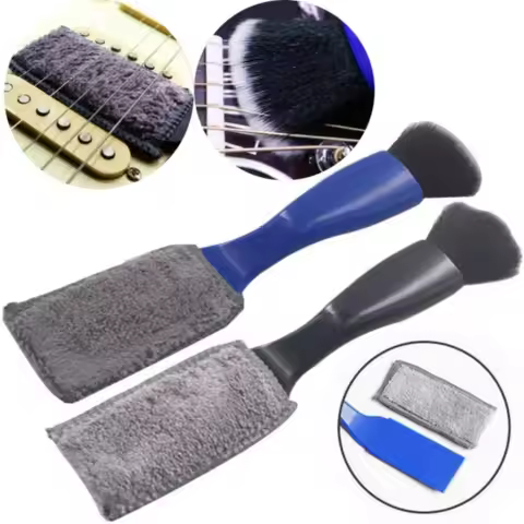 1PCS Double-Headed Guitar Cleaning Brush - Dust Brush for Guitar Care String & Fretboard Musical Ins