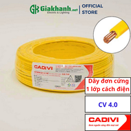 Dây Điện Đơn 1 Lõi 1 Lớp Cách Điện Cadivi CV 4.0 – 06/1kV 4.0 mm2