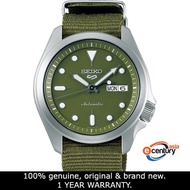 Seiko 5 Sports SRPE65K1 Gents Automatic Street Style Day-Date 100M Green Nylon Strap Watch