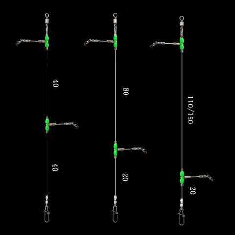 PD Fishing Tackle Nylon Tenpin Line Set Sea Fishing Wreck Pulling Stream Shore Fishing Long Casting