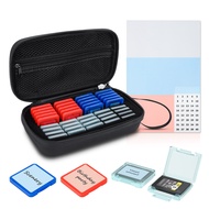 Kiorafoto ผู้ถือเคสการ์ดความจำผู้ถือบัตร EVA เปลือกแข็ง SD การ์ดจัดระเบียบกล่องสำหรับการจัดเก็บ20 CF