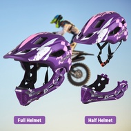 [LIS1] Kids Cycle Helmet Detachable Full Face Adjustable for 5-9 Years Old Children
