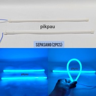 SEPASANG Lampu Alis Fleksibel 30cm LED Motor Warna Ice Blue
