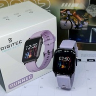 digitec runner jam tangan smart watch touchscreen silikon strap - ungu