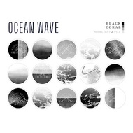 數位 Ocean Wave 黑珊瑚 |黑白灰色海洋攝影IG精選限動圖示| 立即下載