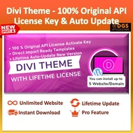 Divi Theme with License Key - 100% Original API License Key & Auto Update WordPress Theme [5 x Websi