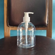 BOTOL PUMP 500 ML OVAL /BOTOL HANDSOAP 500 ML CLEAR/BOTOL OVAL 500 ML  PUMP LOTION PUTIH HITAM