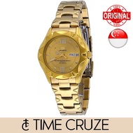 [Time Cruze] Seiko 5 Sports SNZ460J1 Automatic Japan Made Gold Tone Dial Stainless Steel Men Watch SNZ460 SNZ460J