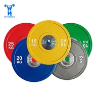 Colorful Household Silent Full Rubber Set Barbell Plates Barbell Bar Customizable Dumbbell Rubber Pl