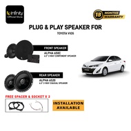 Infinity  Plug & Play Speaker For Toyota Vios. Infiinity Alpha 650C & Infinity Alpha 6520