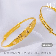 Merlin Goldsmith 22K 916 Gold Baby Adjustable Bangle - 4GM+ [KB4-D02]