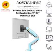 NB F80 North Bayou 17"- 30" Gas Strut Computer Monitor Bracket Desktop Holder Flexi Mount