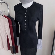 A _ STAR | Design Stitching Sleeve Sweater 4 Colors