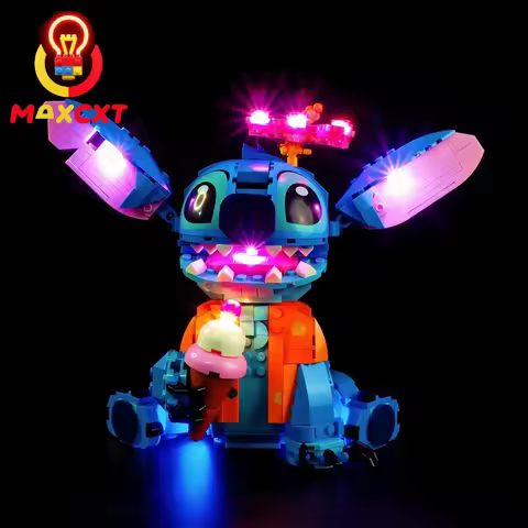 MAXCXT LED Light Set For 43249 Disney Stitch DIY Decorative Lamp With Battery Box (Not Include Lego 