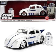Jada Star Wars R2-D2 with 1959 Volkswagen Drag Beetle 1:24 Die-Cast Vehicle & 2.5-Inch Figure Toys