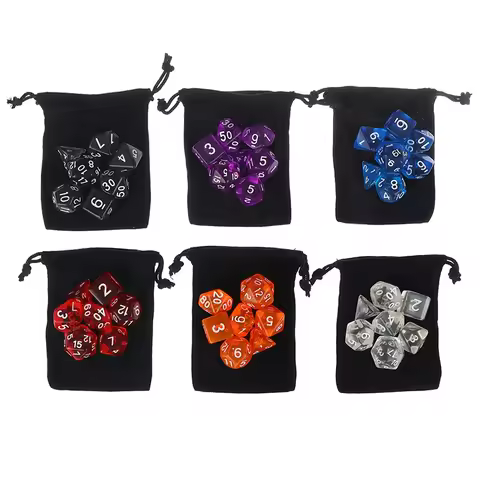 1/2set DnD Polyhedral Dice Set for Tabletop Games RPG MTG D4 D6 D8 D10 D% D12 D20 6Colors for Choose