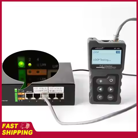 PoE Checker Tester Multi Functional LCD Network Cable Tester PoE Checker Inline PoE Voltage and Curr