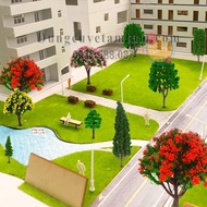 [Empression]-Decorative Red Flower Tree, Model Tree, DIY Tree -