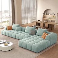 sofa bed modular kursi l / minimalis / recliner rc /  sofa modern leter u / bed kasur kantor office / ruang tamu / letter L-u lesehan kulit kursi arab suede-bergaransi custom mewah empuk kasur099