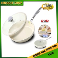 Ringgit Shop Cobblestone White Non Stick Pan, Frying Pan, Periuk Masak Pot Induction Gas Cooker, Foo