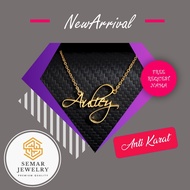 Custom name necklace 24K gold plated