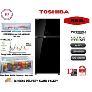 [DELIVERY KLANG VALLEY ONLY] TOSHIBA REFRIGERATOR 2 DOOR 661L INVERTER GR-AG66MA (XK)