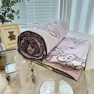 Chăn hè cotton đũi xơ đậu nành chăn đũi mùa hè mẫu mới chăn đũi hàn quốc in hoa