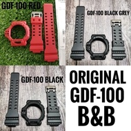 (IN STOCK) GDF-100-4 ORIGINAL CASIO G-SHOCK REPLACEMENT WATCH BAND.RED COLOUR.
