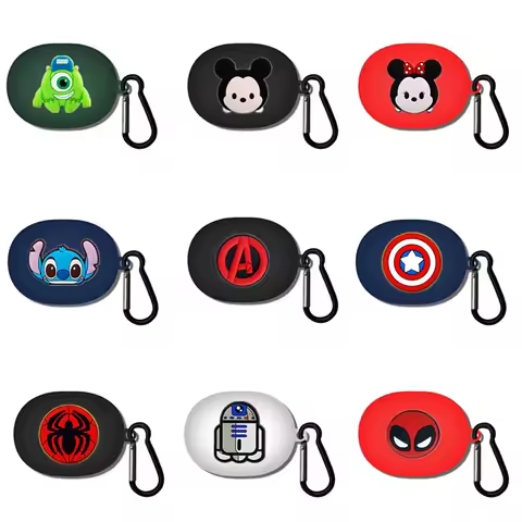 DIY Cartoon Earphone Case Cover For Anker Soundcore Life P2 Mini Soft Silicone Wireless Earbuds Prot