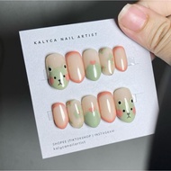 Super Cute Bear Fake Nails | False Nails | Fake Nails | Nail Tip | Custom Nails | FAKE Nails Press O