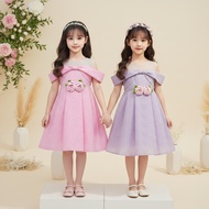 Two Mix Girls' Party Dress for Eid 2026 Ramadan - Girls' Dresses 2-12 Years Y913