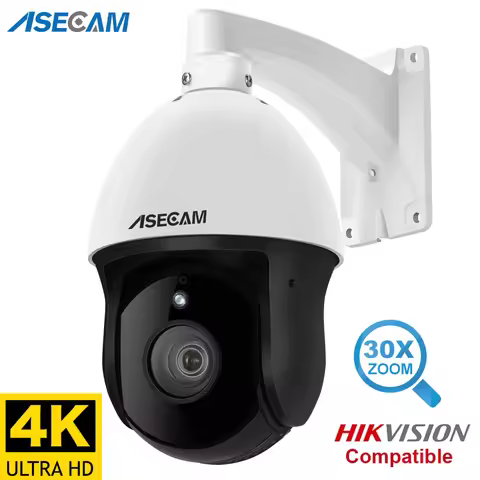 8MP 4K IP Camera Outdoor PTZ 30X Optical Zoom CCTV Onvif H.265 Dome POE Vehicle Detection Security C